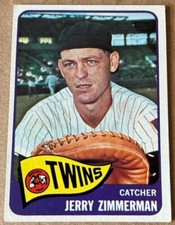JERRY ZIMMERMAN 1965 TOPPS Card #299 EX-MT Condition