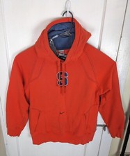 Vtg Nike Team Y2K Syracuse Orange Center Swoosh Hoodie Embroidered Sm. Fits L 