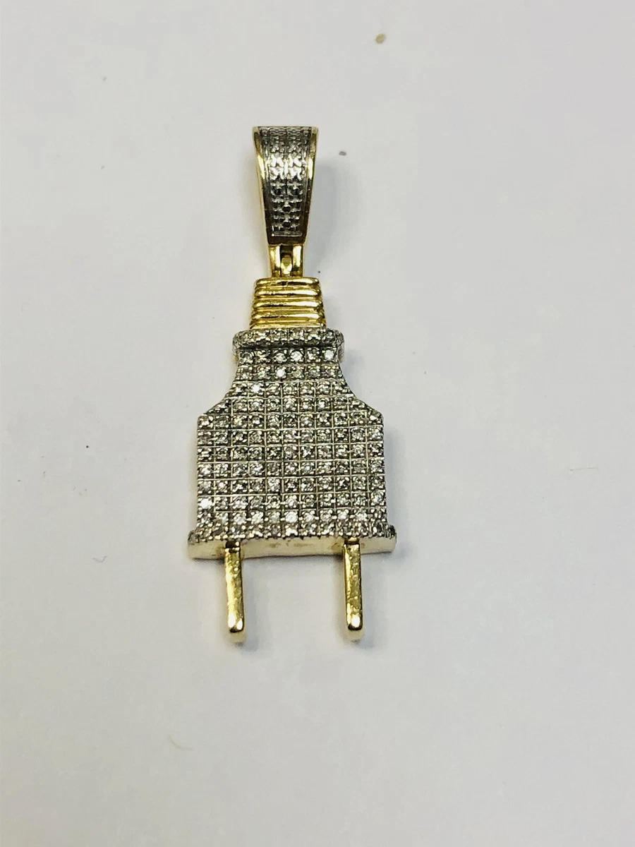 Gold plug best sale pendant