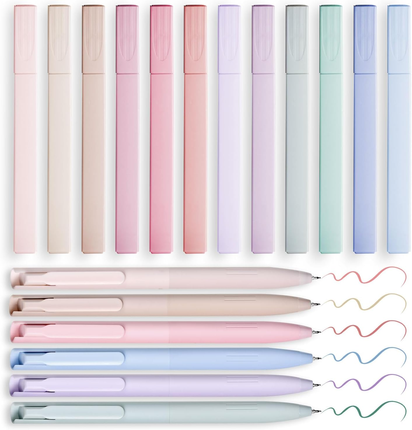 12 Bible Highlighters and 6 Color Pens - Bible Study Journaling Kit-image