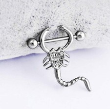 1Pair Mix Style Nipple Rings Shield Bar Barbell 316L Surgical Steel Piercing