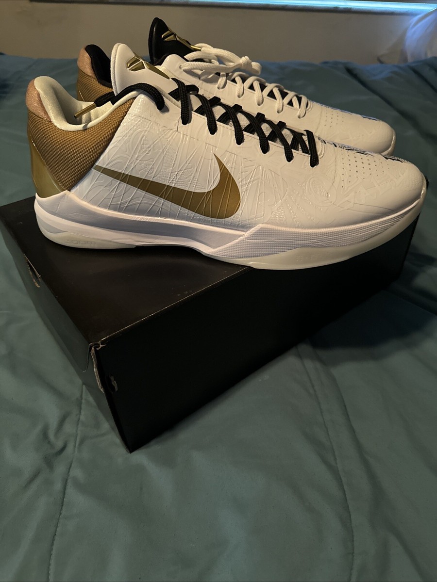 Nike Kobe 5 V Protro Big Stage Parade White Gold CT8014-100