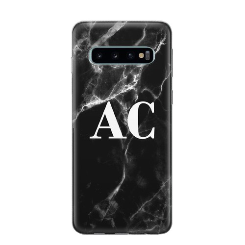 Personalisierte Schwarz Marmor Herz name Handyhülle für Samsung S24+ S23 S22 A55 - Picture 26 of 26