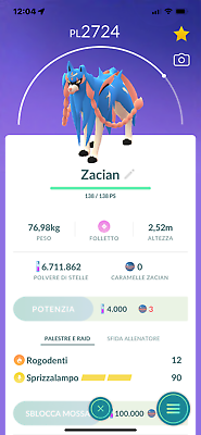 Pokémon Go TRADE - Zamazenta (30 days or Registered)