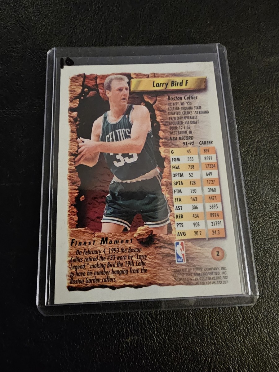 15枚限定】Larry Bird Topps Finest Larry Bird 1993-94 Topps
