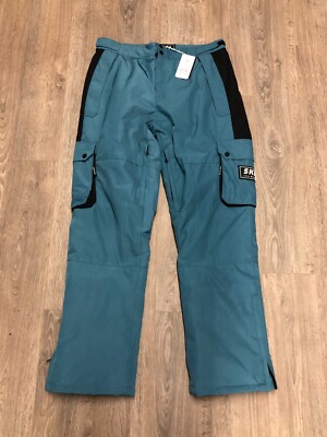 Mens Jack Wills Relaxed Ski Pants Teal Ski wear Ski Salopettes Large RRP  UK