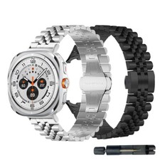 For Samsung Galaxy Watch Ultra 2025 Stainless Steel Watchband Metal Link Strap