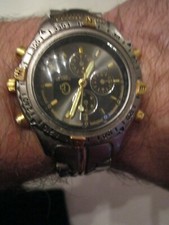 CALVIN HILL TITANIUM QUARTZ WATCH - 5 HANDS - WORKS GREAT - BBA-22