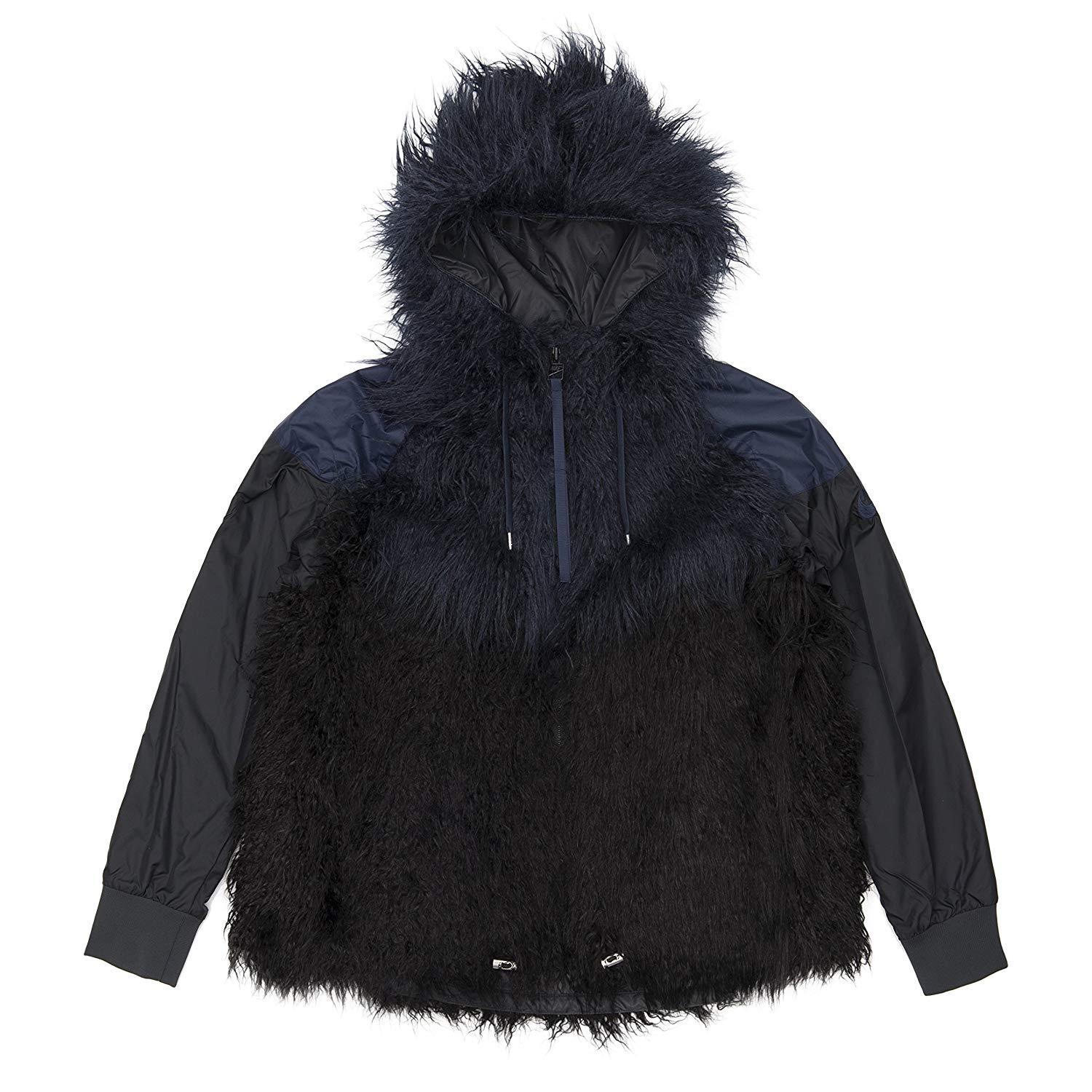 SACAI X NIKE NIKE NikeLab X Sacai Peluche Donna Windrunner (NERO BLU) 802261 Taglia L