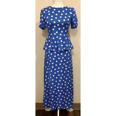 Handmade Vintage 90s Maxi Blue Polka Dot Dress Womens S | eBay Handmade Vintage 90s Maxi Blue Polka Dot Dress Womens S | eBay