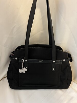 Radley London Handbag Purse Black with Scottie Dog Charm | eBay display picture 1