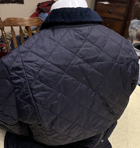 Neu mit Etikett Barbour Heritage Liddesdale Cordkragen Steppjacke Mantel marineblau S - Bild 17 von 19