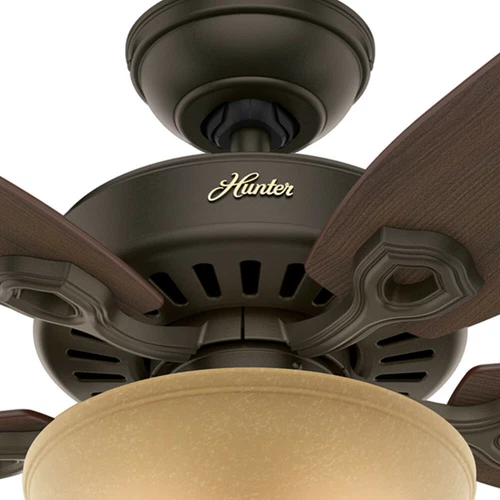 Hunter 52" Builder Deluxe Traditional Casual Ceiling Fan w/ Light and Pull Chain - Picture 28 of 30