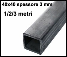 Tubo quadro scatolato in ferro liscio barra quadra profilo quadrato da 40x40x3