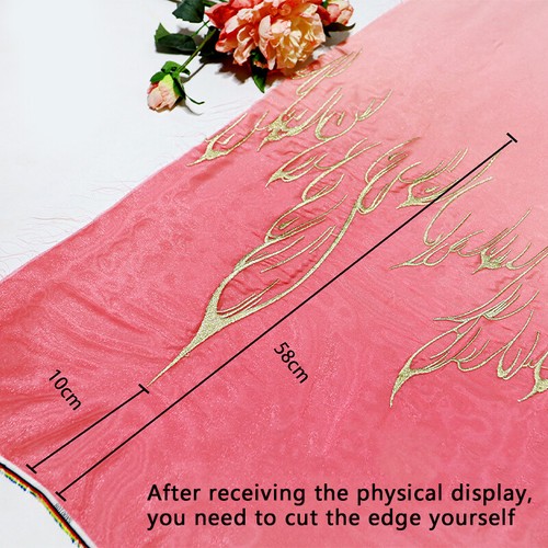 50*150cm Chinese Style Embroidery Gradient Fabric Hanfu Dress Doll Cloth Costume - Foto 3 di 26