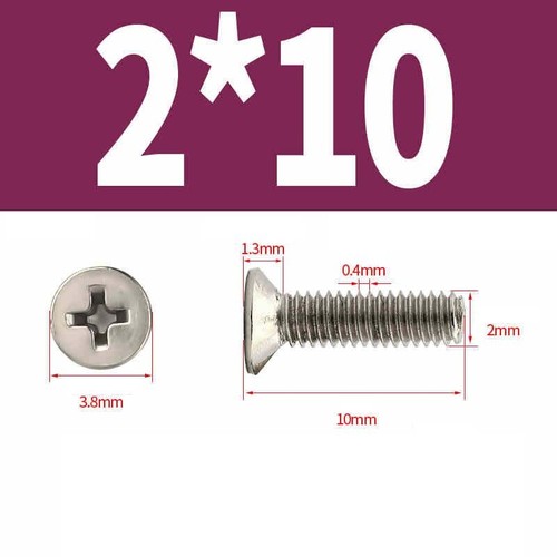 Countersunk Machine Screws Nickel Plated / Black Steel Phillips Head Bolts M2-M6 - Picture 38 of 99