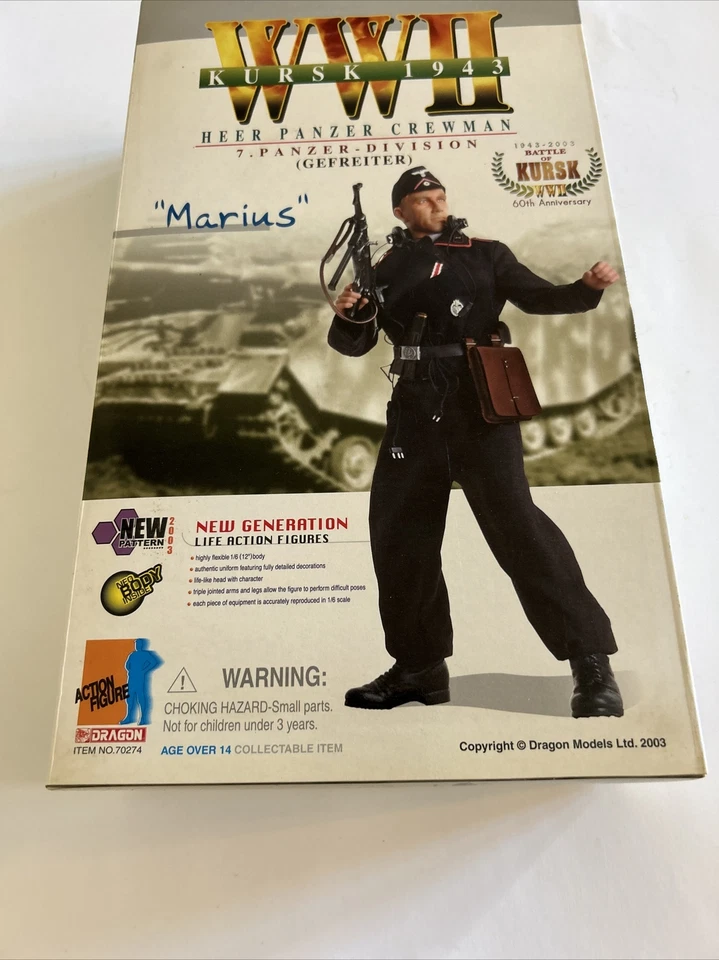 Figura de acción Segunda Guerra Mundial Kursk 1943 Heer Panzer Crewman Marius 12" Dragon Models 70274 Foto 3 de 4