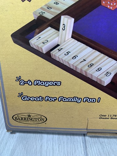 Family Board Game Shut the Box Dice Game COMPLETE New Harrington Tabletop - Picture 3 of 5