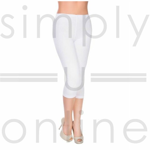 Leggings corti di cotone bianco in lycra per bambina 13, 14 \u0026 15 | eBay