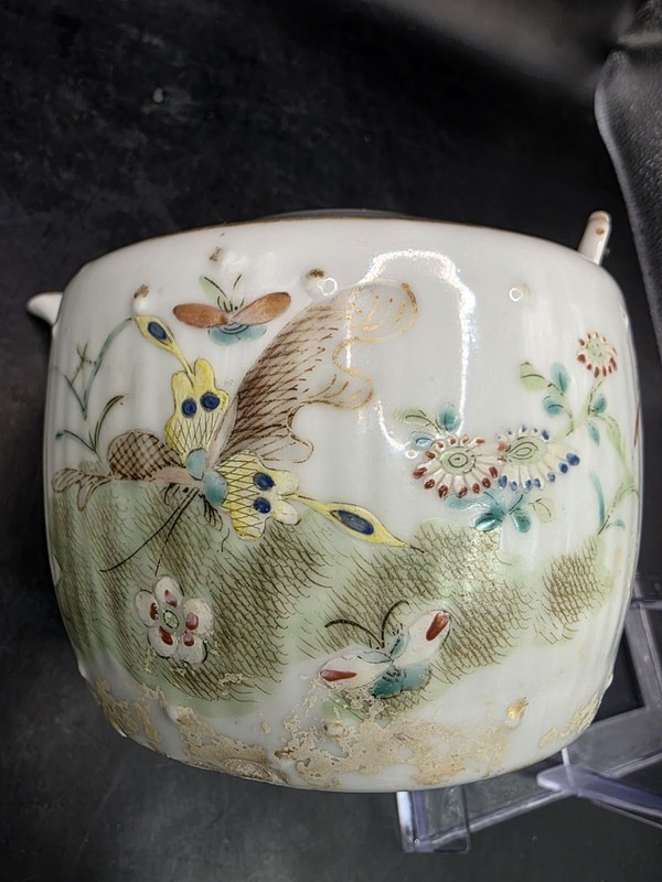 Antique Chinese Porcelain Teapot Original Receipt From Chinese Antique Store...