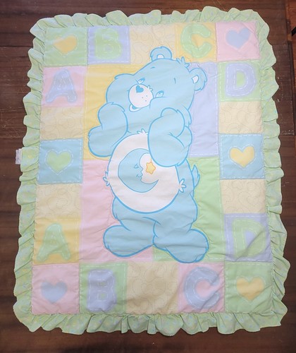 Vintage Care Bears Alphabet Hearts Crib Bedding Set Nursery Bedding