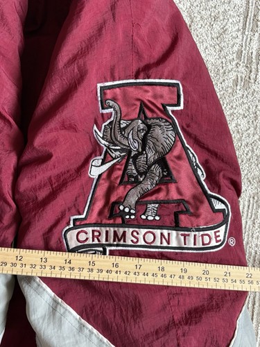 VTG Alabama Crimson Tide Starter Jacket Mens L NCAA Football 90s Awesome Jacket - Picture 17 of 24