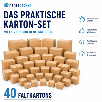 Versandkarton in vielen Größen Faltkarton Paket Verpackungskarton Post Schachtel - Bild 1 von 4