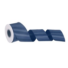 Satinband 2 Zoll 10 Yard f&uuml;r Hochzeit uni marineblau fein grobk&ouml;rnig