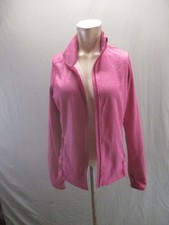 NIKE DRI-FIT Size M Womens Pink Full Zip Stand Collar Pocket Athletic Jacket 701