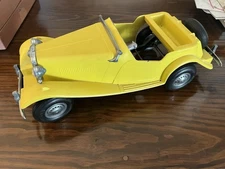 2154 ~ Doepke MG Sports Car 15" Large Diecast Toy Model 1950s ~ Almost Complete!