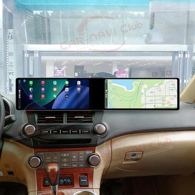 Dual Screen Car Radio For Toyota Highlander 2001-2014 Digital Cluster Carplay 4G