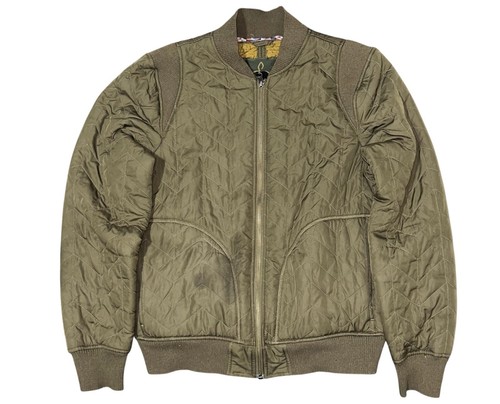 prAna Womens DIVA Size Small Quilted Olive Green Sherpa Lined Varsity Jacket