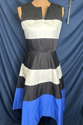 KATE SPADE Black White Blue Colorblock Striped Knee-length A-line Tea Dress; 6 | eBay KATE SPADE Black White Blue Colorblock Striped Knee-length A-line Tea Dress; 6 | eBay