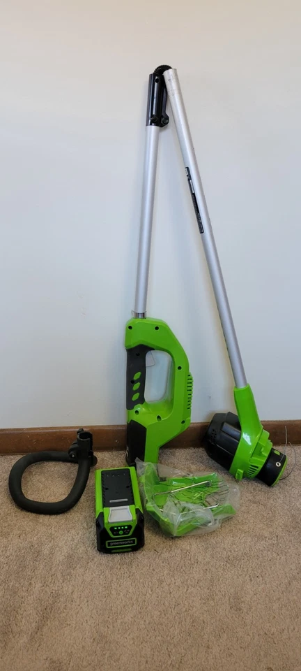 Recortadora de cuerda inalámbrica Greenworks 2101602 12 pulgadas 40 V con batería de 2,0 AH Foto 2 de 3