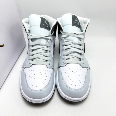 Size 9.5 - Air Jordan 1 Mid White Smoke Grey W for sale online | eBay