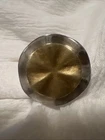 Bold Sterling MRB 3-D  Brushed Gold And Sterling Wavy Floral Ring Size 9 1”