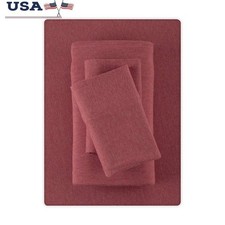 Extra Soft Jersey Bed Sheet Set 4 Pieces Cozy All Season Durable Breathable New