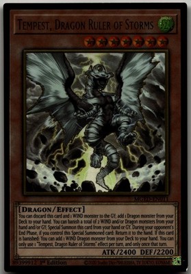 Tempest, Dragon Ruler of Storms Premium Gold Rare Maximum Gold: El Dorado MGED-E