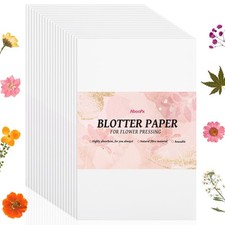 100 Sheets Blotting Paper for Flower Press, Large 8 x 10.3 inch A4 Highly Abs...