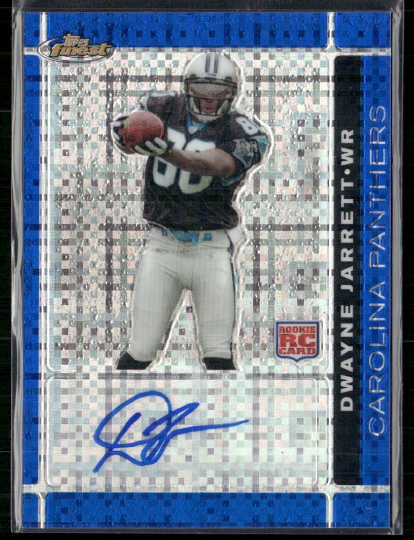 Dwayne Jarrett Finest #134 Blue Xfractor-Autograph