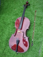 4/4 Acoustic Cello Brown Varnish Finish with Bow & Hard Case, 4-String