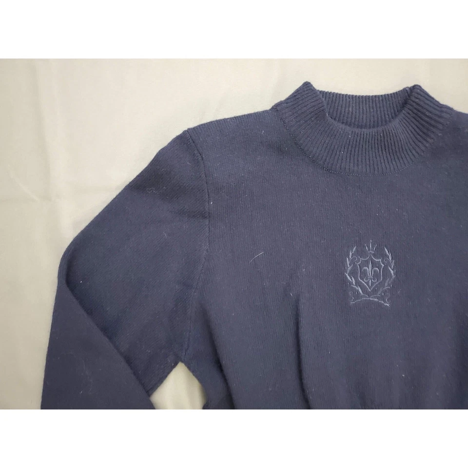 Vestido vintage Herman Geist para mujer M manga larga 100 % lana midi suéter azul * Foto 2 de 4