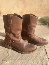 Red Wing 1155 Pecos Leather Work Boots Heritage Nailseat Soft Toe USA Size 9D
