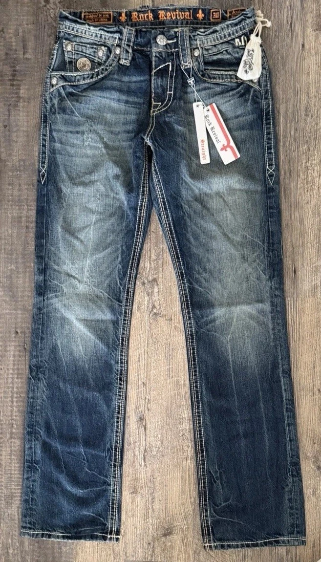 Rock Revival Regular 30 Size Jeans Men's 33 in Inseam for sale | eBay
