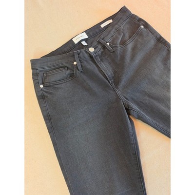 Frame L'Homme Black-Washed Mid-Rise Skinny Jeans Sz 32 NWT