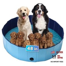 Large Dog Whelping Box, 47.2" Dia.  47.2  Dia.  11.8  H 120cm  30cm Blue