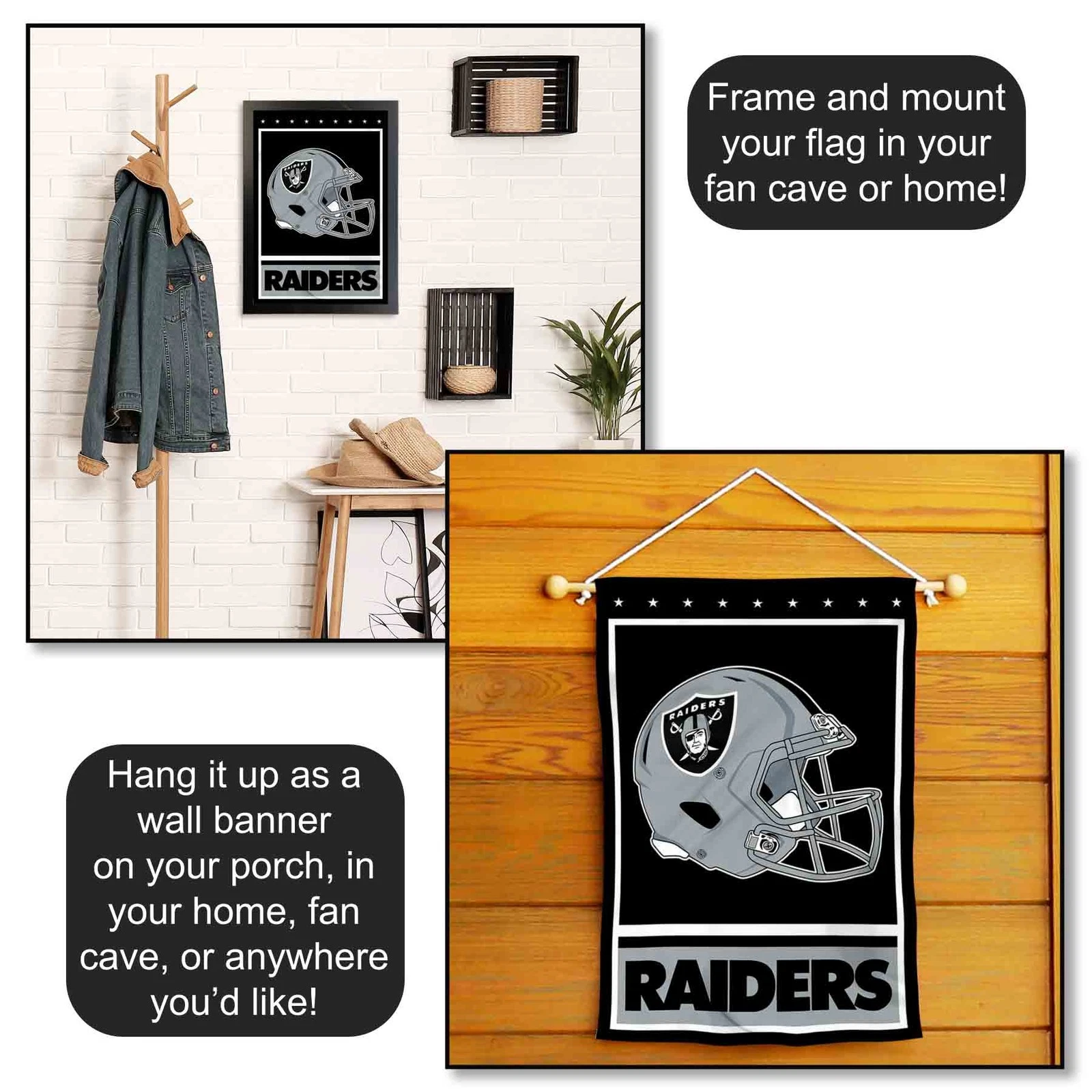 Las Vegas Raiders Garden Flag and Yard Banner