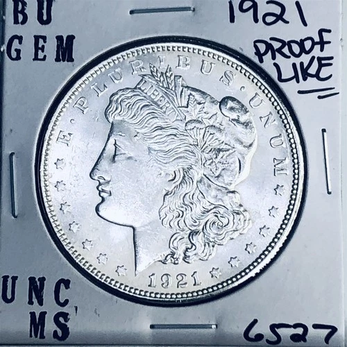 1921 BU GEM MORGAN SILVER DOLLAR UNC MS+++ U.S. MINT RARE COIN 6527