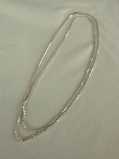Milor 925 Italian Sterling Silver 1.7MM Box Chain Necklace 34" 14.5g A1B03