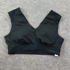 Tommie Copper Sports Bra Womens XL Black Shoulder Support Compression Wireless